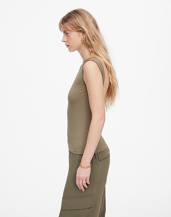 Madewell Low-Back Tee Faded Fatigue