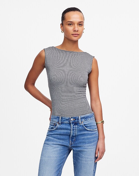 madewell Low-Back Tee jet black