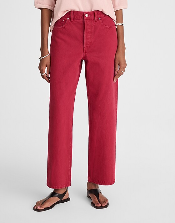Madewell Low-Slung Baggy Crop Dark Rosette