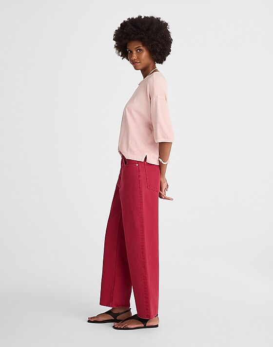 Madewell Low-Slung Baggy Crop Dark Rosette