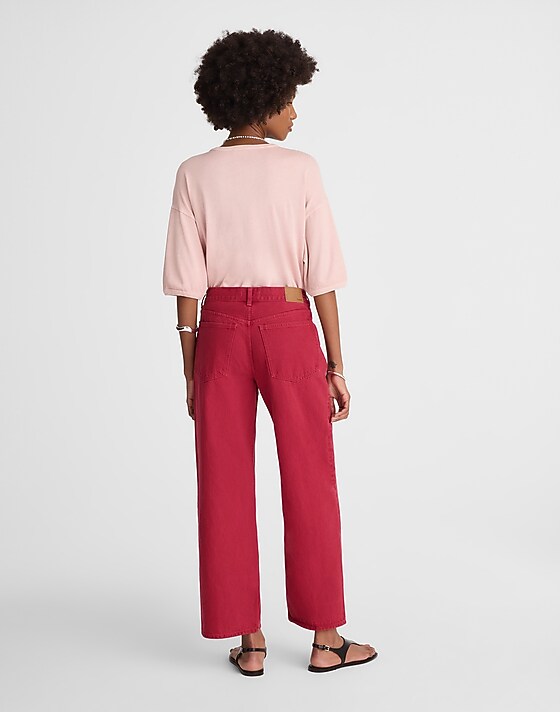 Madewell Low-Slung Baggy Crop Dark Rosette