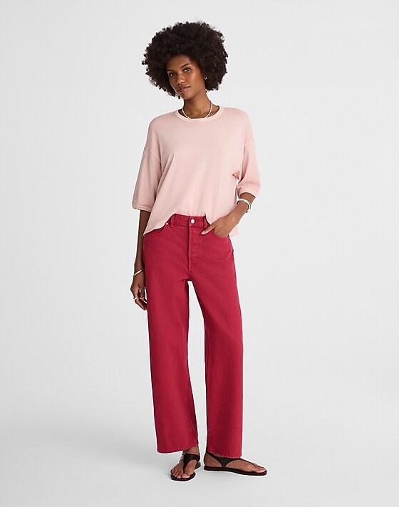 madewell Low-Slung Baggy Crop dark rosette