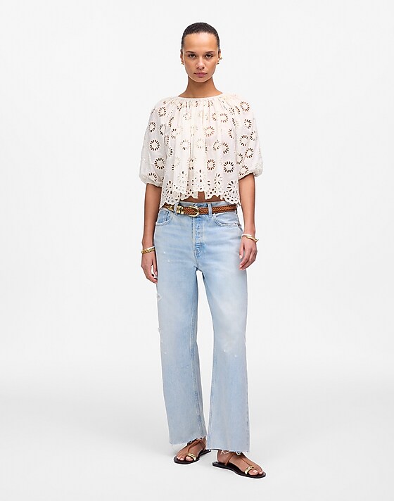 madewell Low-Slung Baggy Crop foster wash