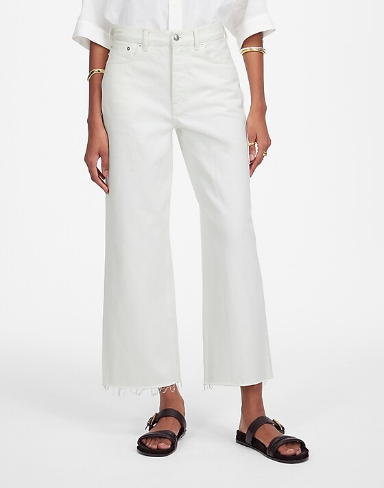 Madewell Low-Slung Baggy Crop Pure White