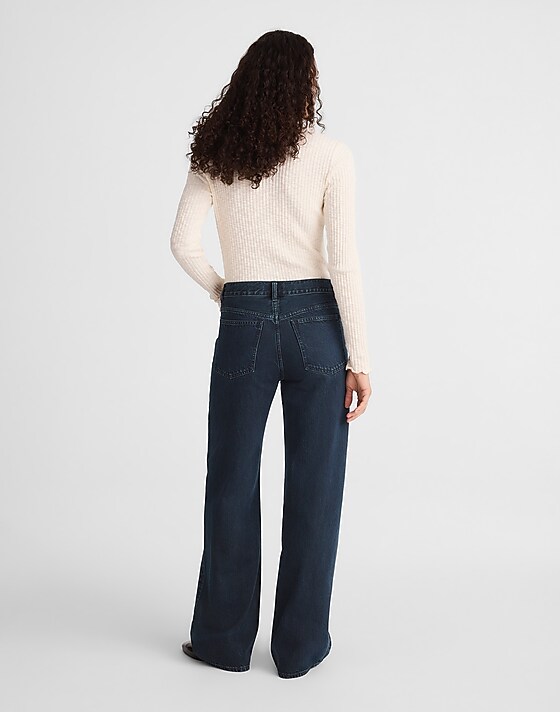 Madewell Low-Slung Baggy Jeans Blue Black Wash