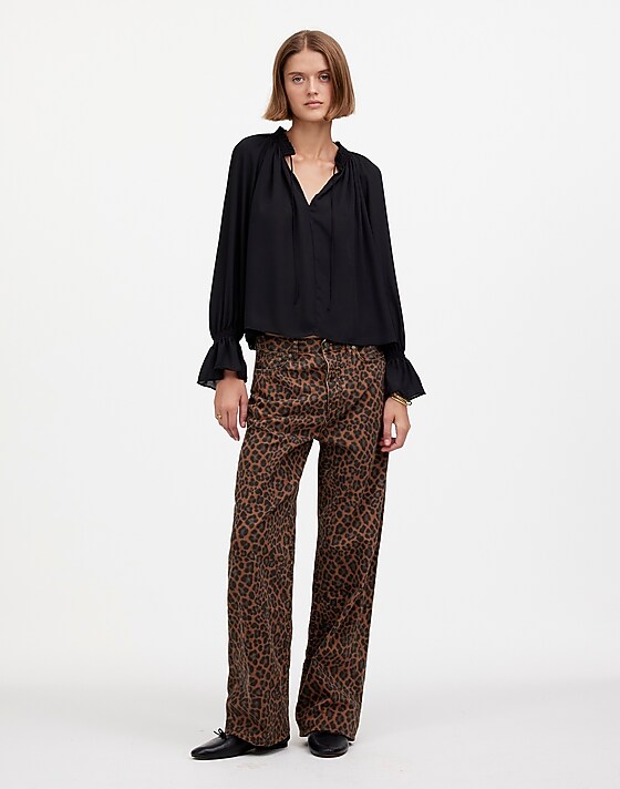 madewell Low-Slung Baggy Jeans dark coffee