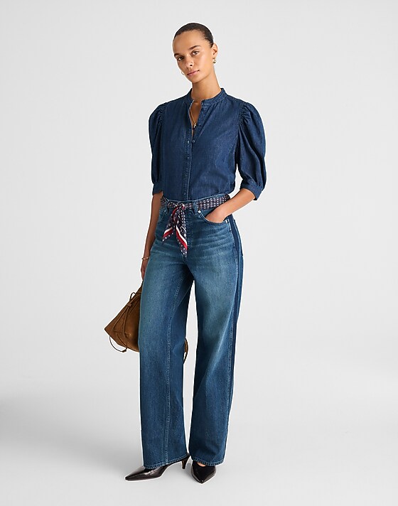 madewell Low-Slung Baggy Jeans midhurst wash