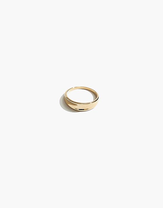 madewell Maslo Jewelry Crescent Ring Gold gold