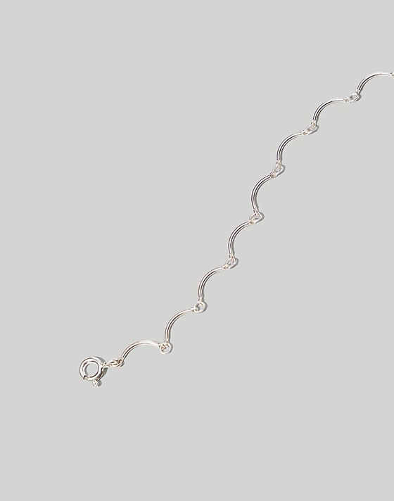Madewell Maslo Jewelry Scallop Bracelet Silver