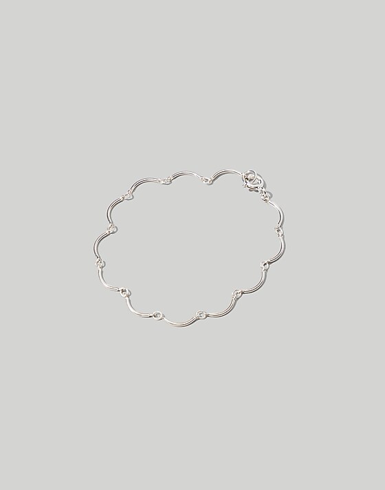 madewell Maslo Jewelry Scallop Bracelet silver