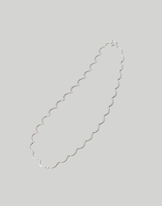 madewell Maslo Jewelry Scallop Necklace silver