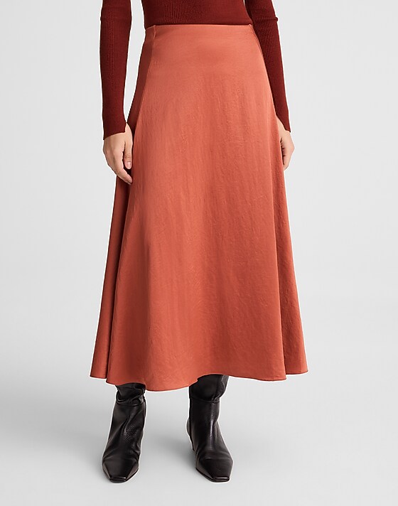 Madewell Maxi Circle Skirt Rustic Brick
