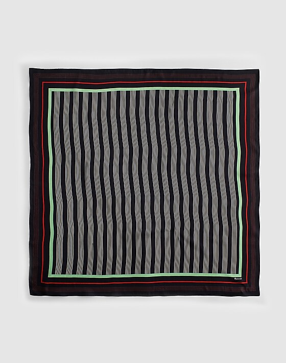 Madewell Medium Silk Bandana Jet Black