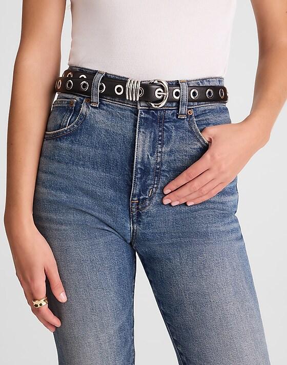 Madewell Metal Eyelet Belt True Black