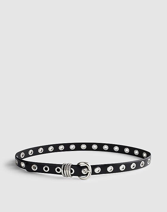 madewell Metal Eyelet Belt true black