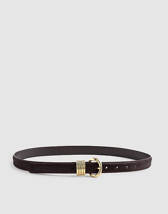 madewell Metal Keeper Belt chocolate raisin