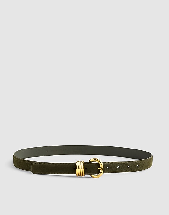 madewell Metal Keeper Belt loden