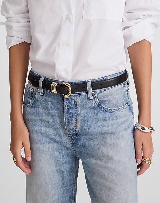 Madewell Metal Keeper Belt True Black
