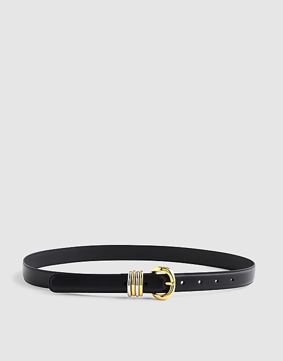 madewell Metal Keeper Belt true black