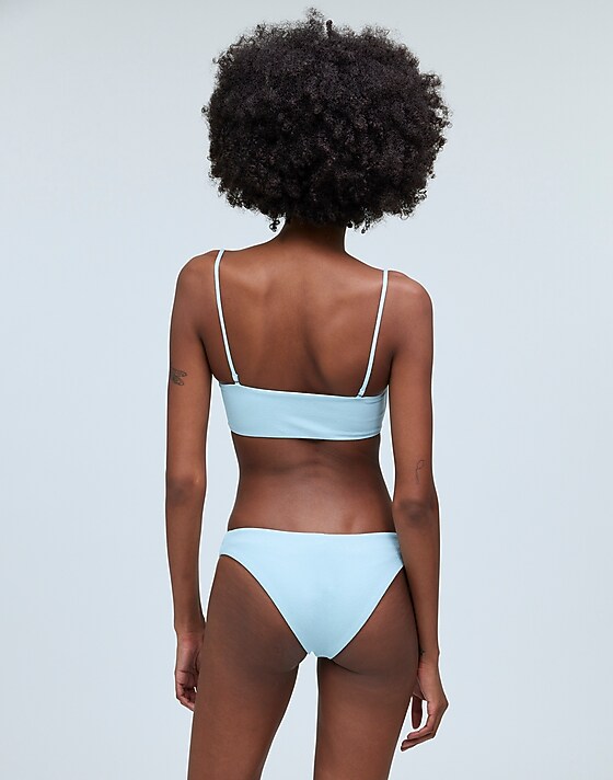 Madewell Mid-Rise Bikini Bottom Blue Heron