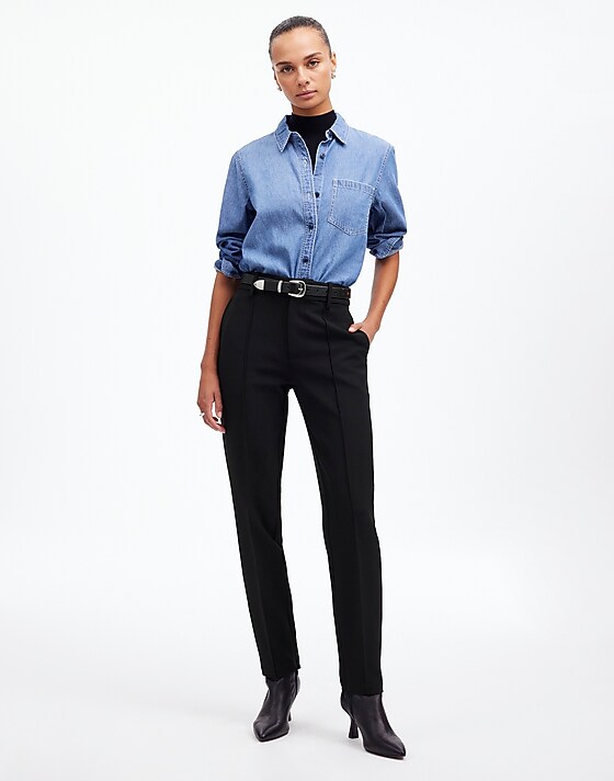 madewell Mid-Rise Slim Ankle Pant true black