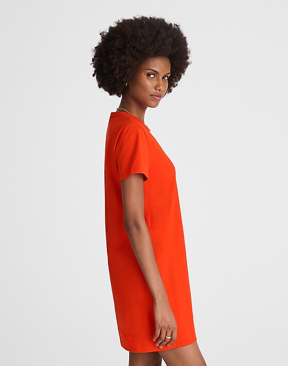 Madewell Mini Tee Dress Bright Flame