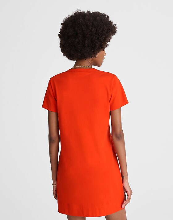 Madewell Mini Tee Dress Bright Flame