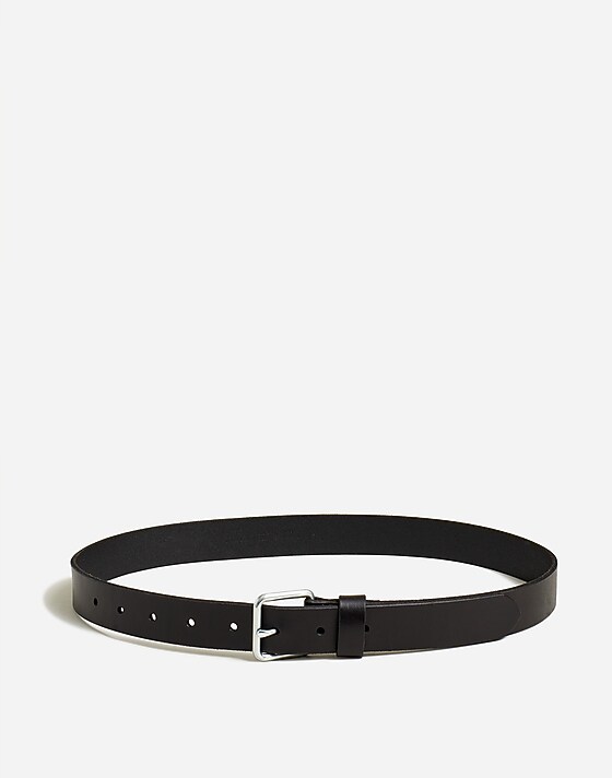 madewell Narrow Leather Belt classic black