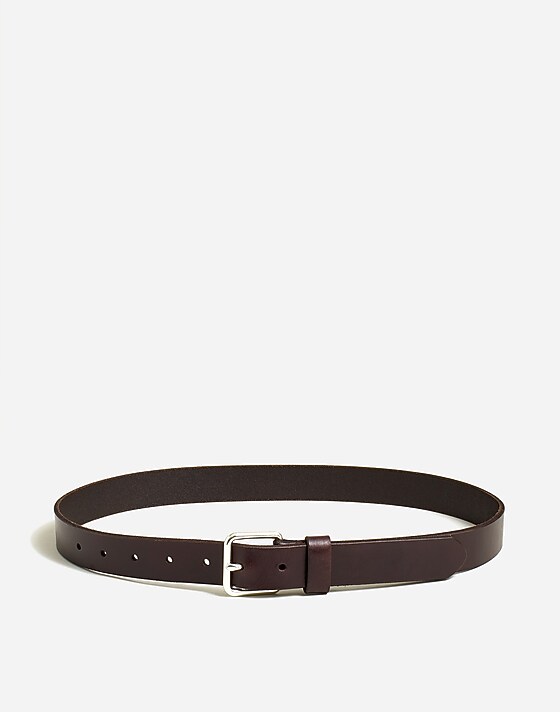 madewell Narrow Leather Belt rich brown