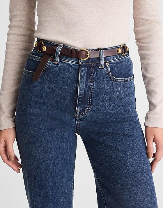 Madewell O-Ring Studded Belt Chocolate Raisin