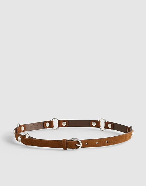 madewell O-Ring Studded Belt dried acorn