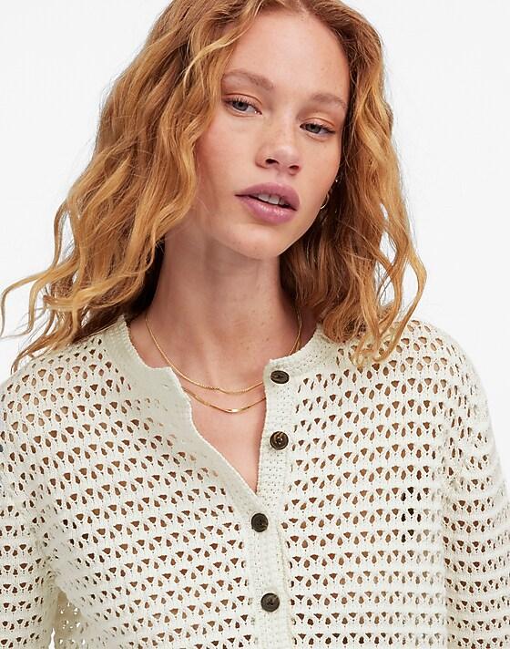 madewell Open-Stitch Crewneck Sweater lighthouse