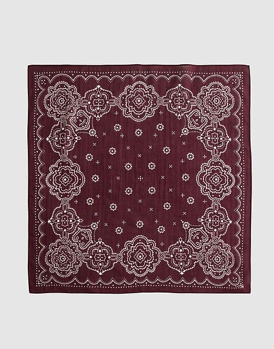 Madewell Organic Cotton Bandana Dark Pomegranate