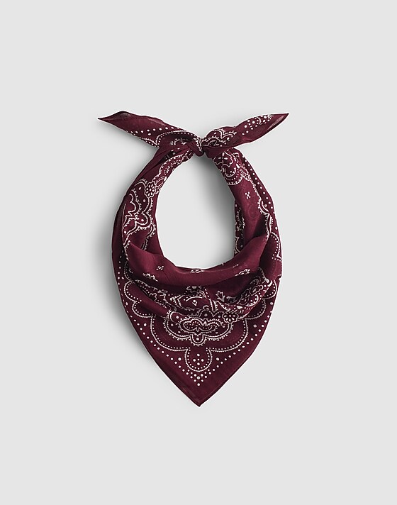 madewell Organic Cotton Bandana dark pomegranate