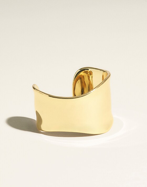 Madewell Organic Wide Cuff Bracelet Antique Gold