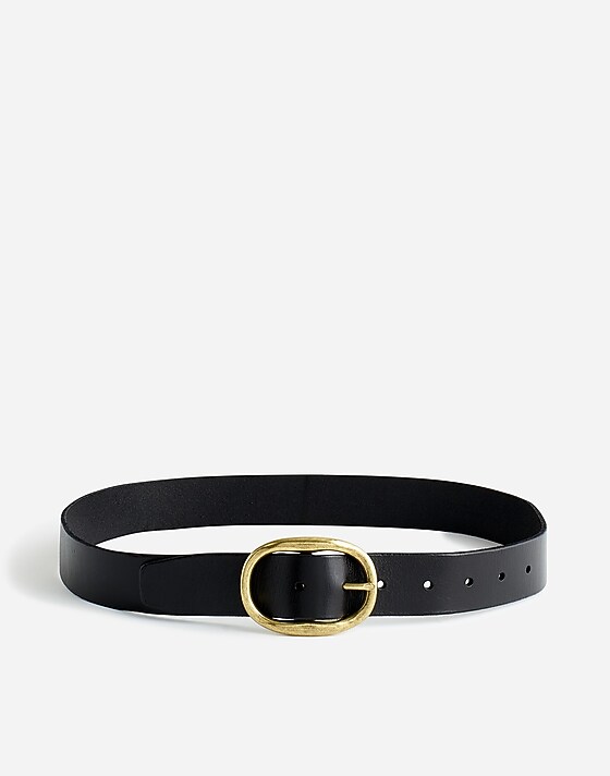 madewell Oval-Buckle Belt true black