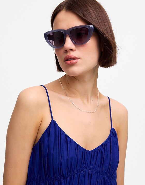 Madewell Oversized Angular Sunglasses Feather Blue