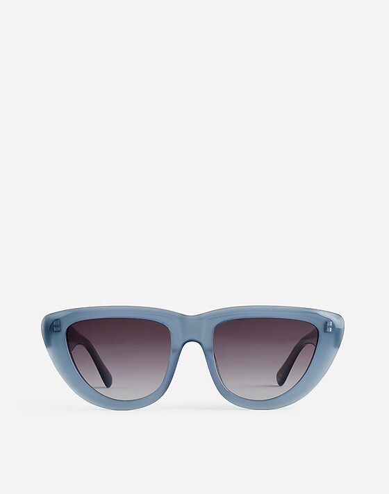 madewell Oversized Angular Sunglasses feather blue