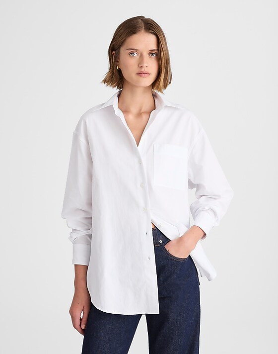 Madewell Oversized Button-Up Shirt White