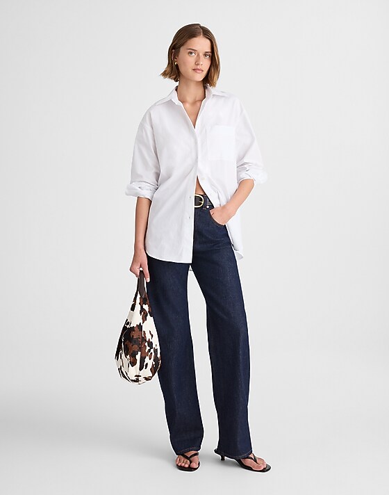 madewell Oversized Button-Up Shirt white