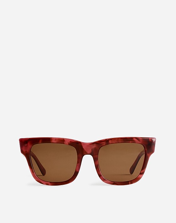 madewell Oversized Chunky Sunglasses dark rosette