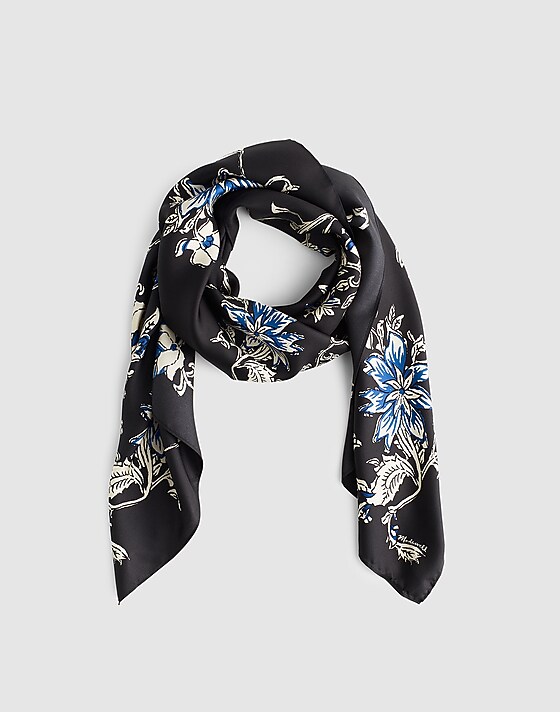 Madewell Oversized Silk Bandana Burnished Umber