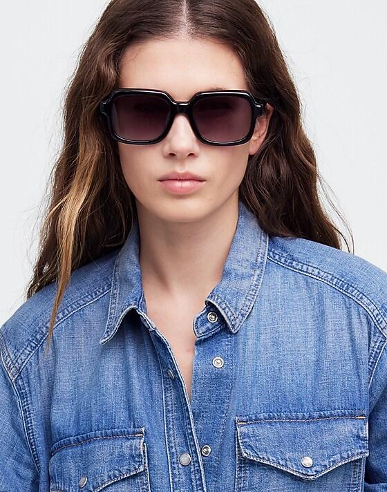 Madewell Oversized Square Sunglasses True Black