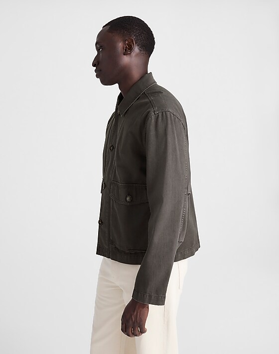 Madewell Patch-Pocket Work Jacket Soft Charcoal