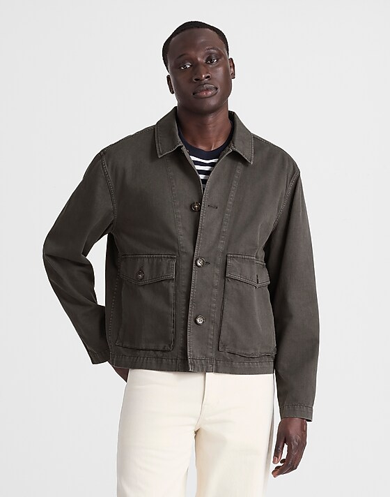 madewell Patch-Pocket Work Jacket soft charcoal