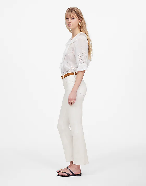 Madewell Petite Kick Out Crop Jeans Pure White