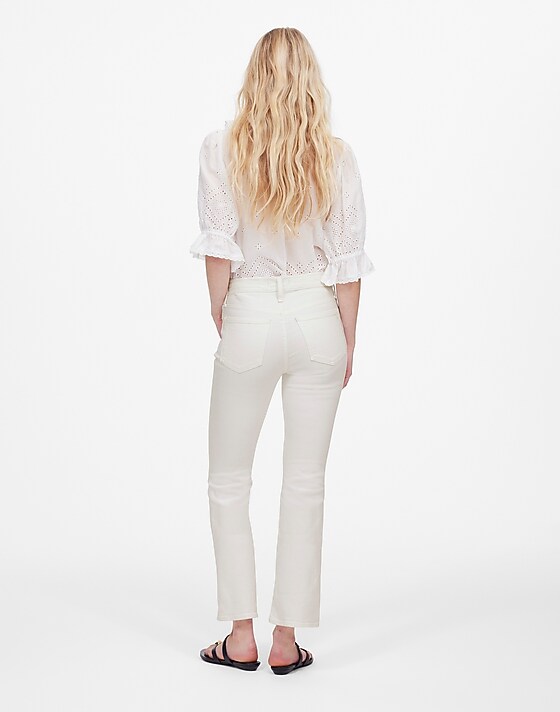 Madewell Petite Kick Out Crop Jeans Pure White