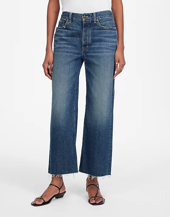 Madewell Petite Low-Slung Baggy Crop Croswell Wash