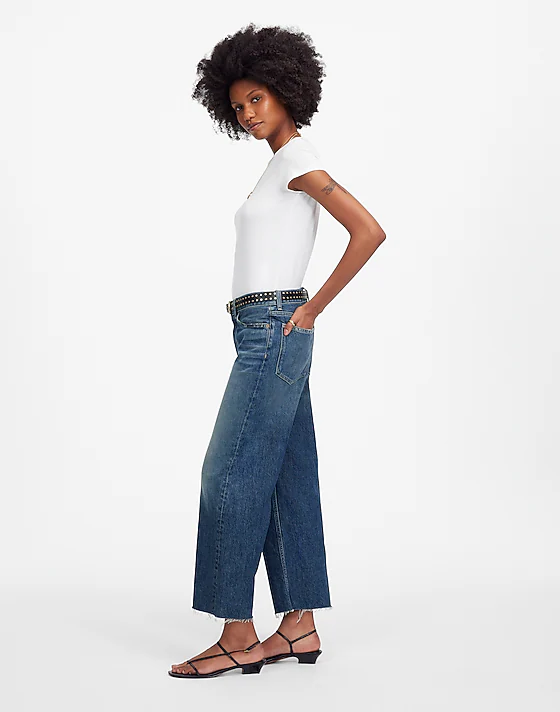 Madewell Petite Low-Slung Baggy Crop Croswell Wash