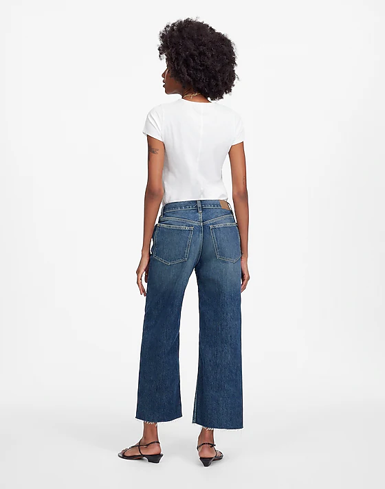 Madewell Petite Low-Slung Baggy Crop Croswell Wash